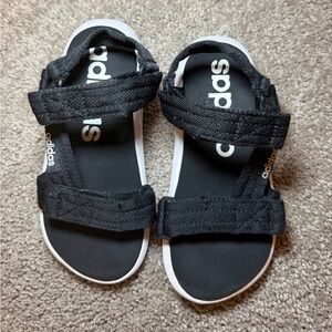 Adidas Kids Black and White Sandals